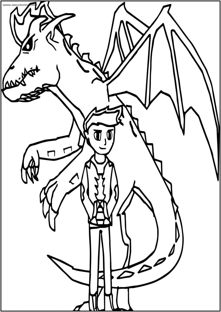 Imposing American Dragon Jake Long Free A4 Printable Coloring Page