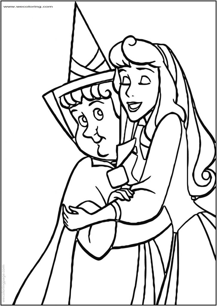 Mrs Aurora Flora Fauna And Merryweather Free A Printable Coloring