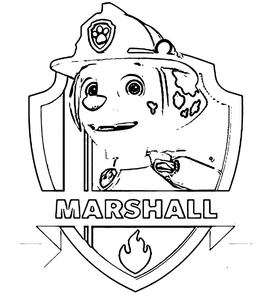 Paw Patrol Marshall Coloring Page Wecoloringpage