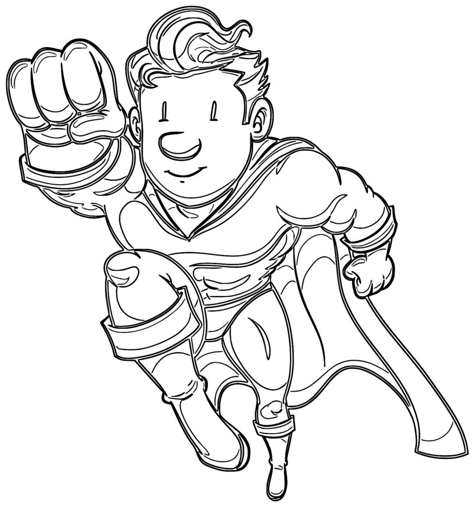 Superheroes Super Hero Coloring Page Wecoloringpage