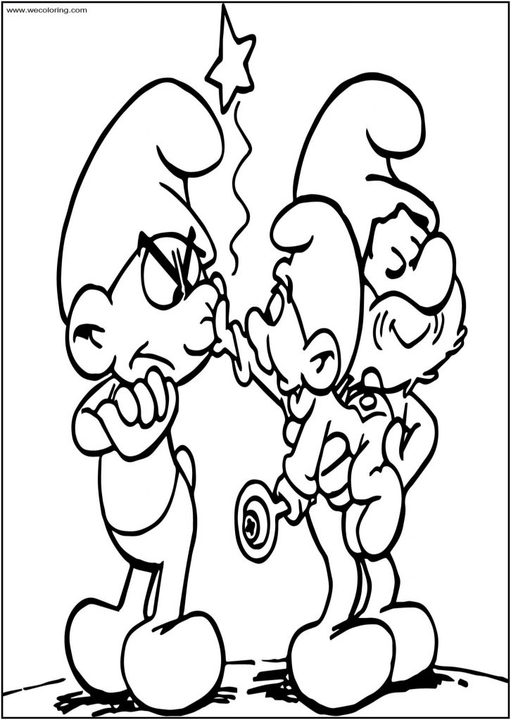 The Smurfs Cartoon Image Papa Smurf Smurf Free Printable Coloring Page