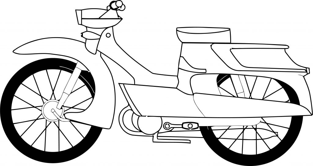 Moped Coloring Page Wecoloringpage