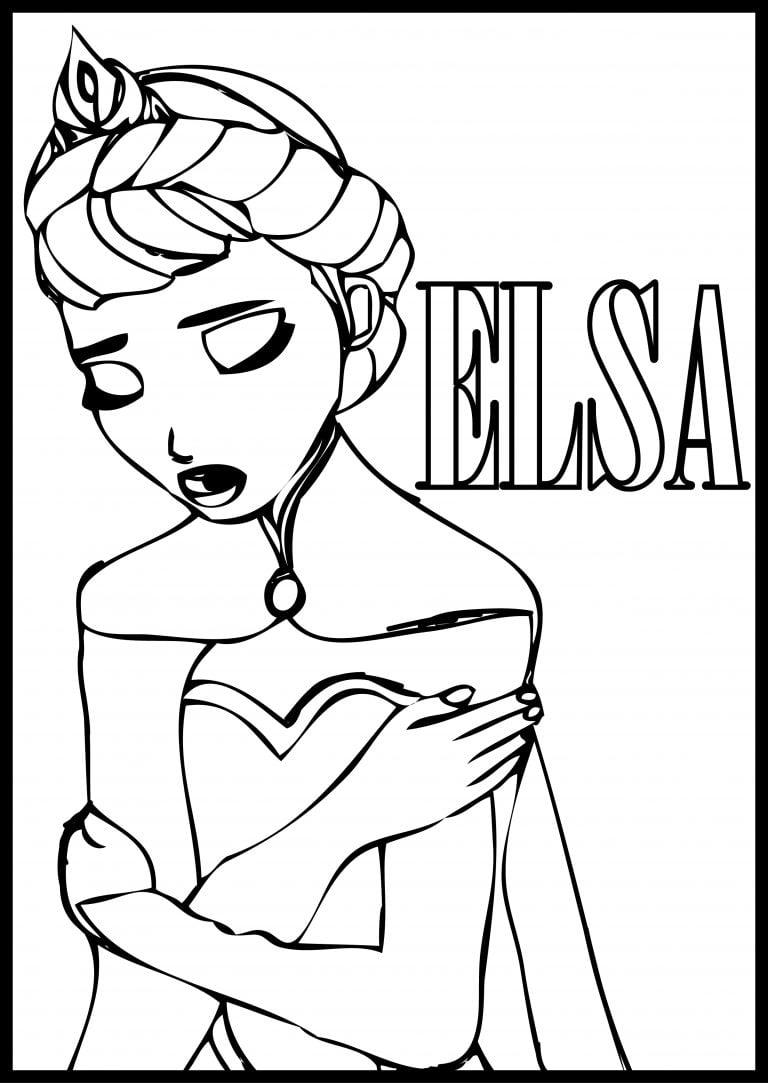 Disney Pixar Frozen Elsa Coloring Page