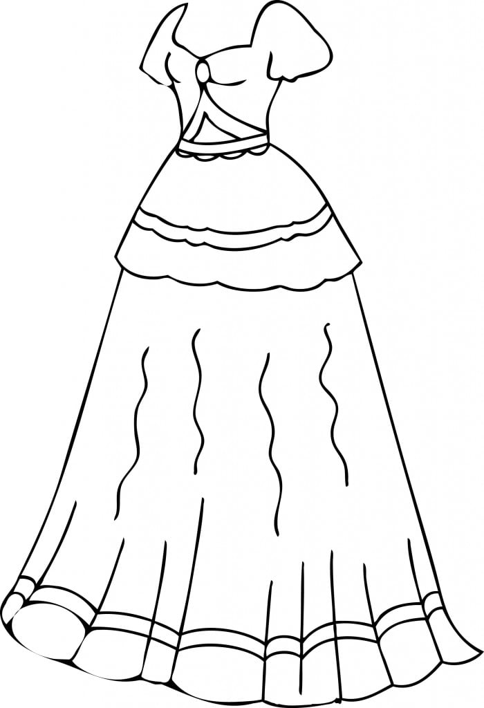 Dress Coloring Pages Printable | Wecoloringpage.com
