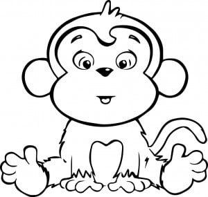 cartoon monkey coloring page
