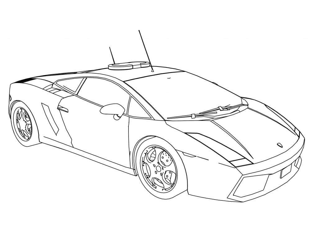 Police Car Coloring Pages - Wecoloringpage