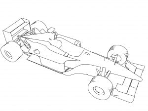 F1 Formula Car Coloring Pages