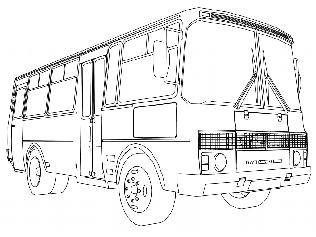 Minibus Coloring Pages - Wecoloringpage.com