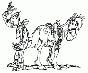 Lucky Luke And Horse Coloring Pages