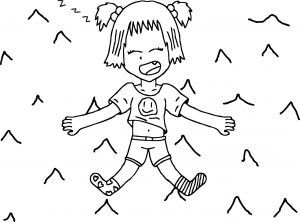 Napping Little Girl Coloring Page