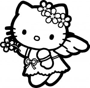 Hello Kitty Magic Princess Coloring Page