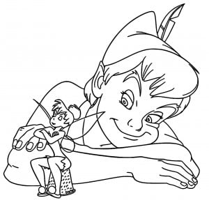 Peter Pan & Tinker Bell Coloring Pages