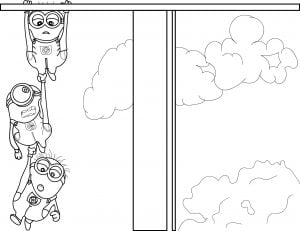 2013 Despicable Me 2 Minions Coloring Page