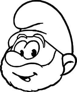 Grote Smurf Face Coloring Page