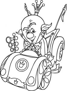 King Candy Car Coloring Page