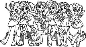 My Little Pony Girls Coloring Page