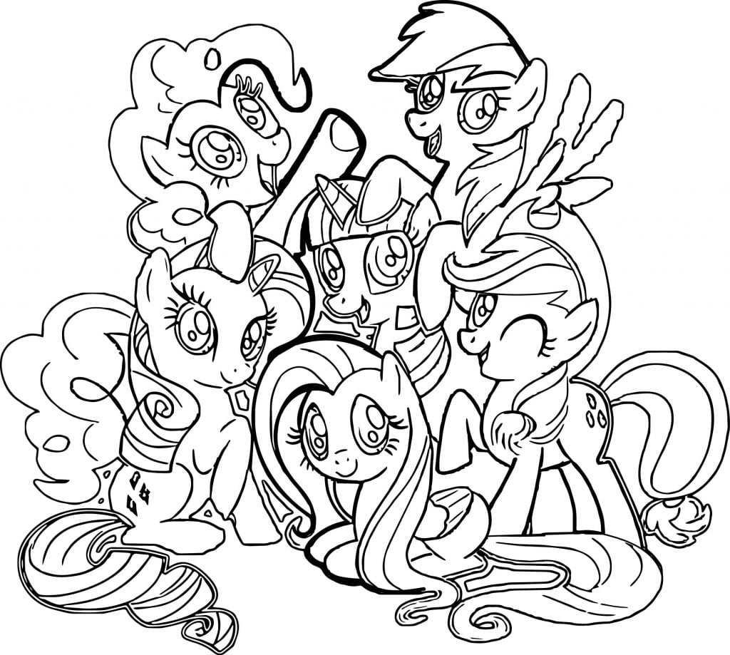 My Little Ponys Coloring Page | Wecoloringpage