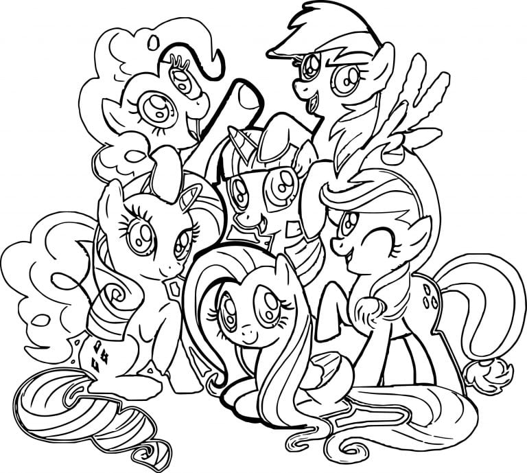 My Little Ponys Coloring Page | Wecoloringpage.com