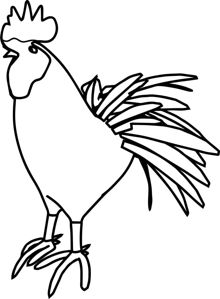 Rooster Coloring Page - Wecoloringpage.com