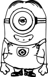 Smile Minions Coloring Page