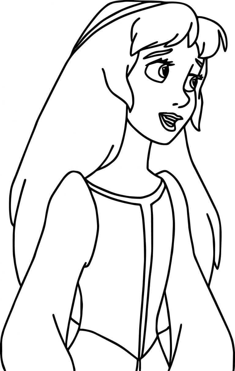 The Black Cauldron Eilonwy Pretty Girl Coloring Page - Wecoloringpage.com