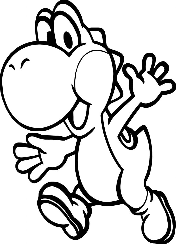 Yoshi Hello Coloring Page - Wecoloringpage.com