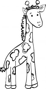 Zoo Baby Giraffe Coloring Page