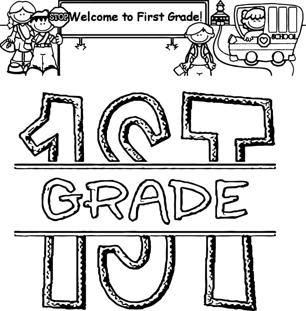 1st Grade School Coloring Page | Wecoloringpage.com