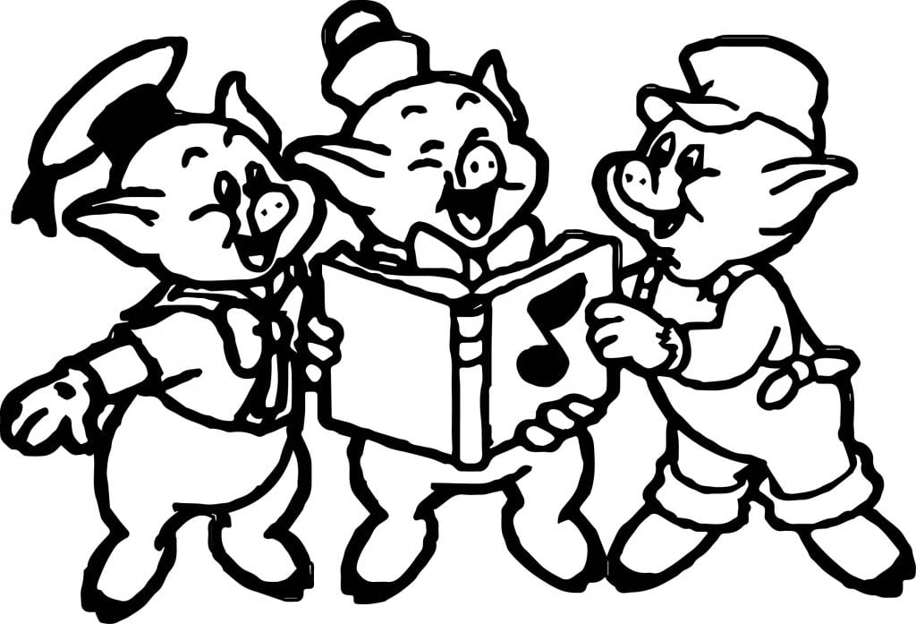 3 Little Pigs Happy Coloring Page - Wecoloringpage.com