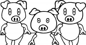 3 Little Pigs Shock Coloring Page