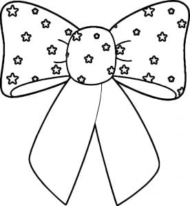 4th Of July Bow Coloring Page