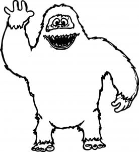 Abominable Snowman Hello Coloring Page