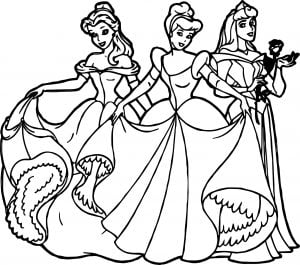 All Disney Princess Coloring Page