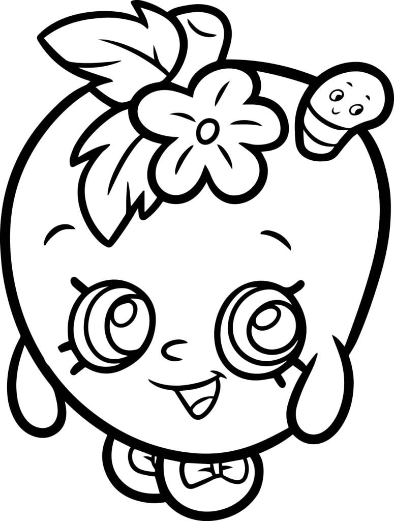 Apple Blossom From Shopkins Coloring Page - Wecoloringpage.com