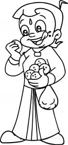 Chhota Bheem Hungry Coloring Pages