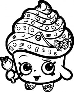 Cupcake Queen Shopkins Coloring Page