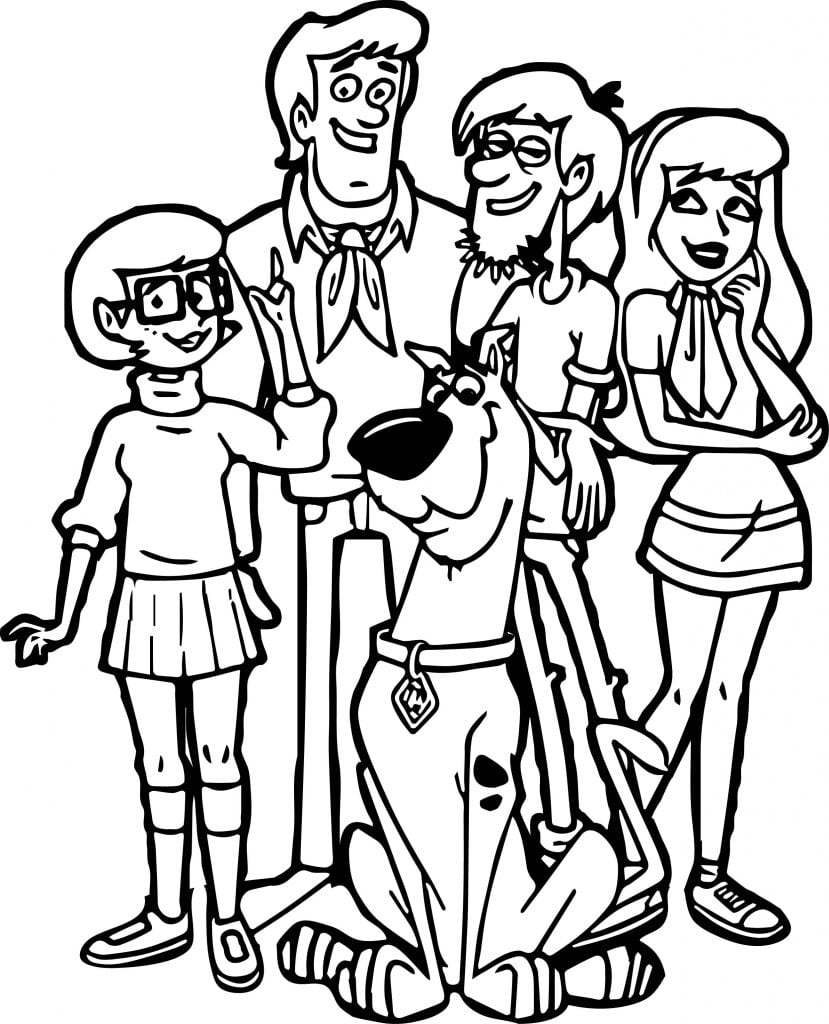 Different Cartoon Scooby Doo Family Coloring Page - Wecoloringpage.com