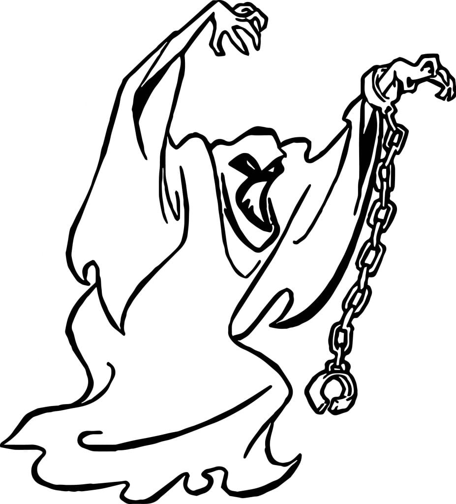 Ghost Scooby Doo Coloring Page - Wecoloringpage.com