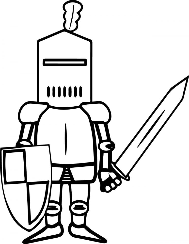 Knight Sword Coloring Page - Wecoloringpage.com