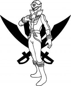 Power Rangers Gokai Fire Coloring Page