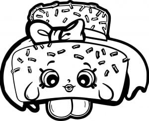 Shopkins Cake Coloring Page