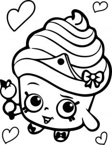 Shopkins Cupcake Queen Coloring Page