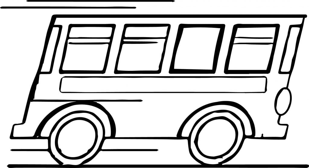 Speed Going Minibus Coloring Page - Wecoloringpage.com