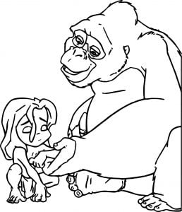 Young Tarzan Not Happy Coloring Page