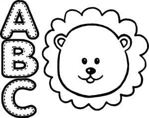 Abc Animal Lion Coloring Page