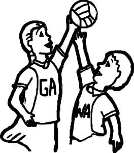 Activity Voleyball Coloring Page