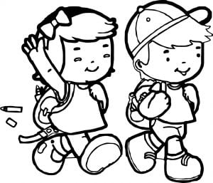 African American Kids Coloring Page