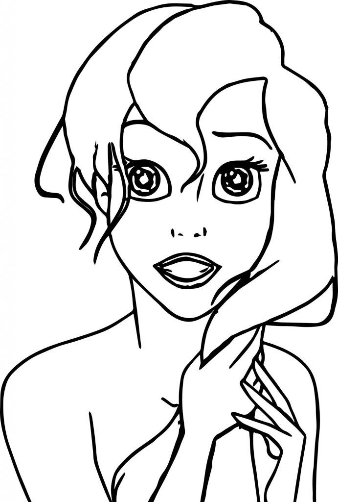 Ariel Mermaid Out Sea Coloring Page - Wecoloringpage.com