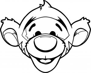 Baby Tigger Face Coloring Page