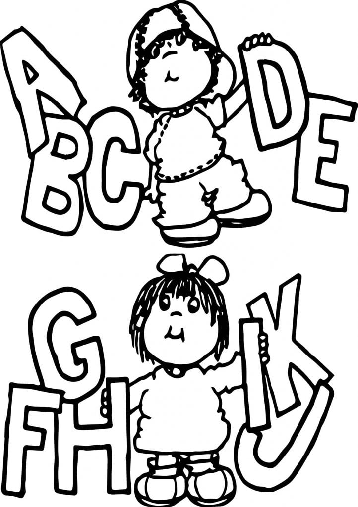Children Writing Kids Coloring Page - Wecoloringpage.com